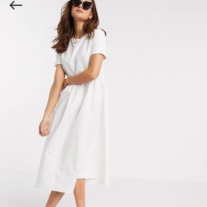 River Island poplin maxi tshirt white dress